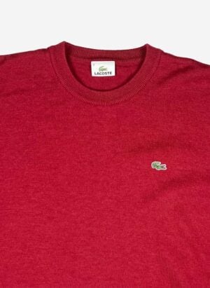 Vintage Lacoste Strickpullover rot