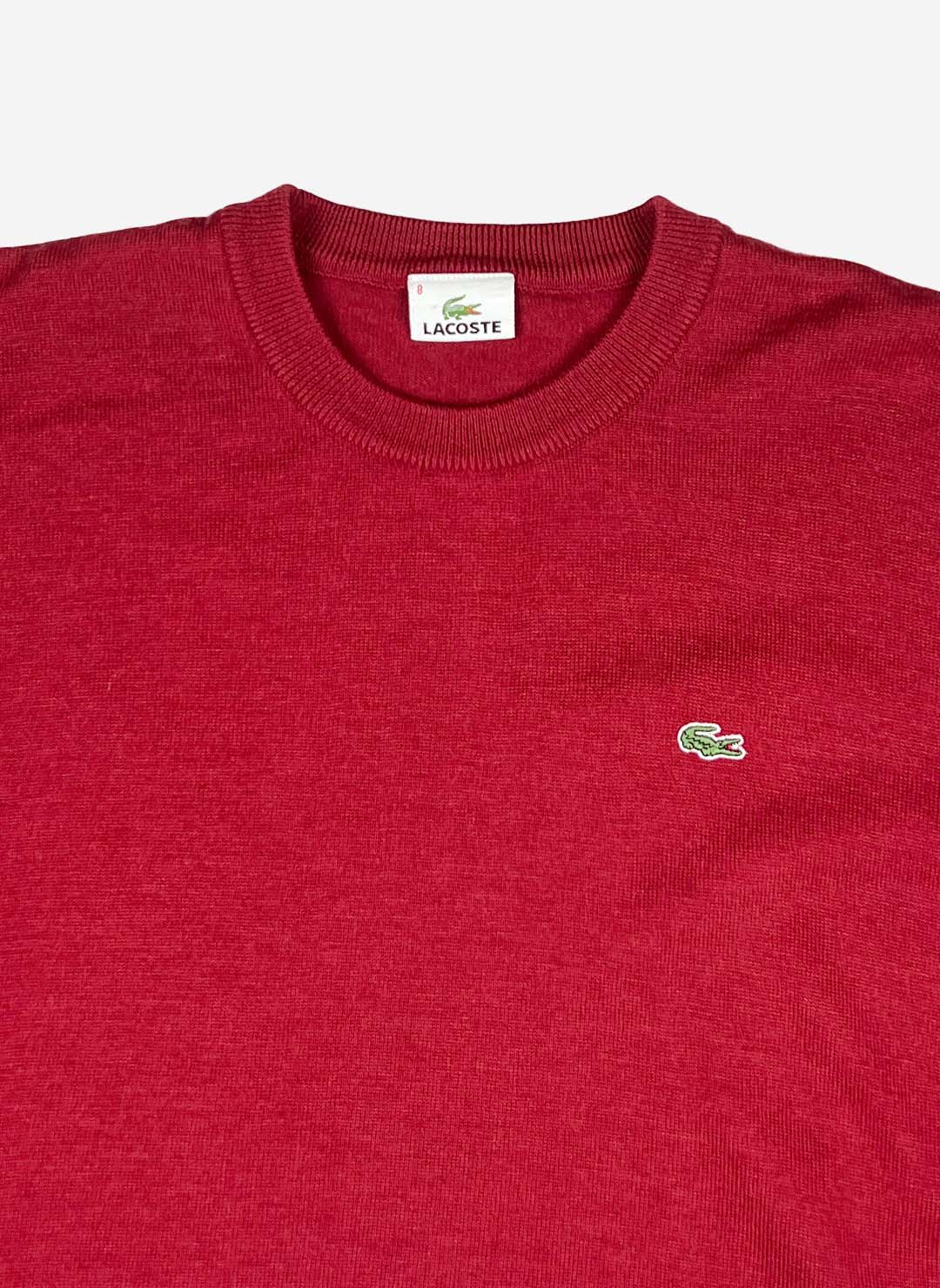 Vintage Lacoste Strickpullover rot – Bild 2