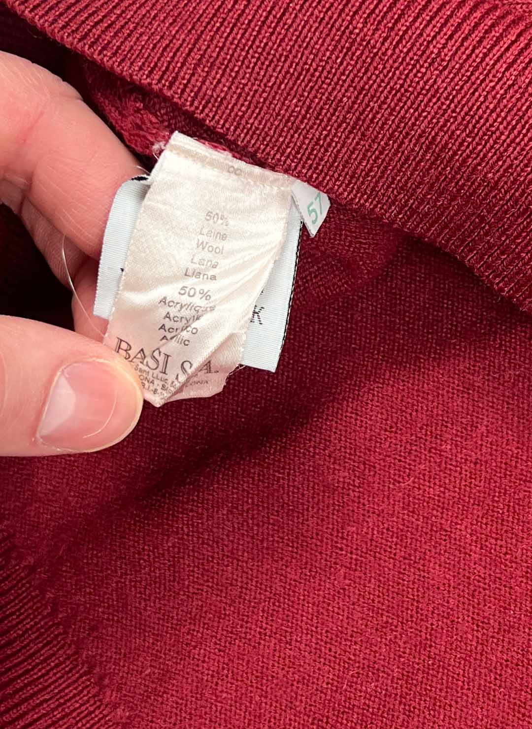 Vintage Lacoste Strickpullover rot – Bild 4