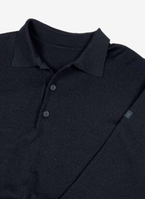 Vintage März Strickpullover Merinowolle schwarz