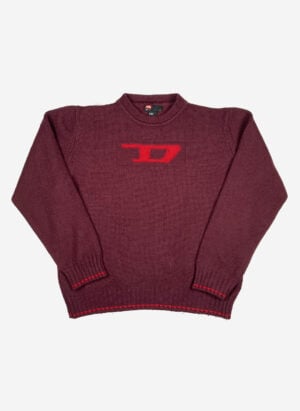 Vintage Diesel Strickpullover rot