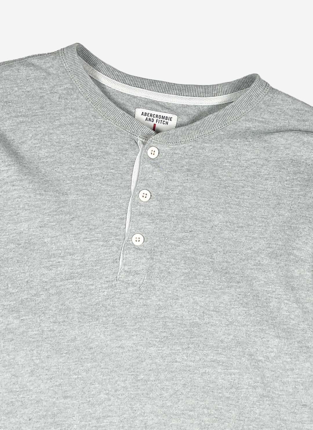Abercrombie & Fitch Henley Longsleeve grau – Bild 2