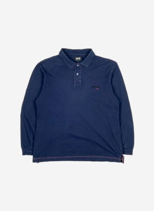 Vintage Schott Longsleeve Poloshirt navy