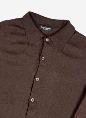 Vintage 90s Yves Saint Laurent Strickjacke braun