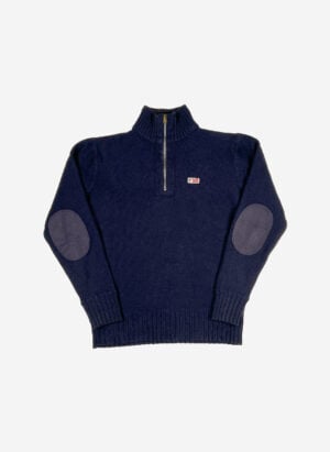 Vintage Napapijri Half-Zip Strickpullover navy