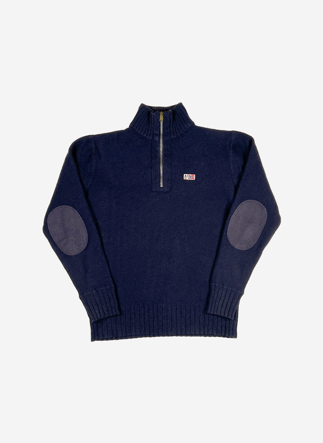 Vintage Napapijri Half-Zip Strickpullover navy