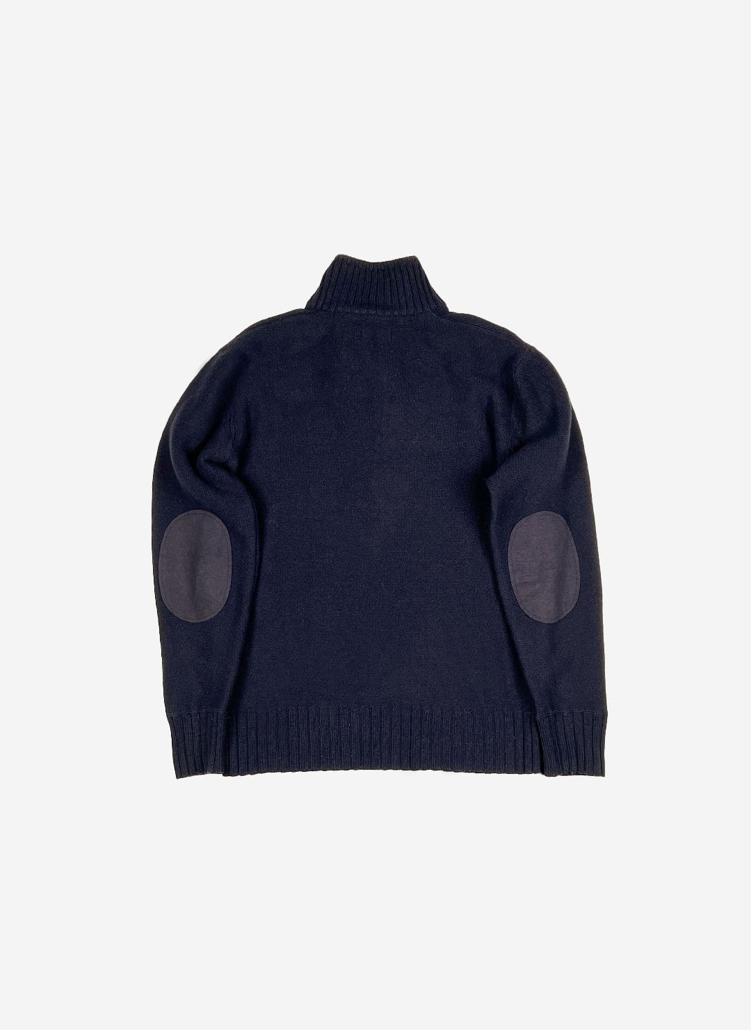 Vintage Napapijri Half-Zip Strickpullover navy – Bild 3