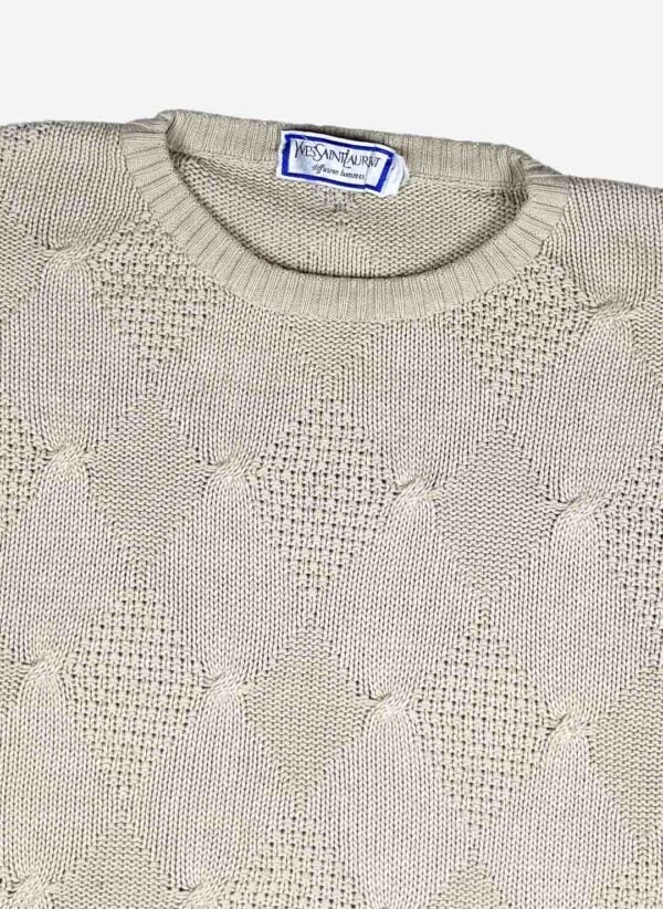 Vintage Yves Saint Laurent Strickpullover beige