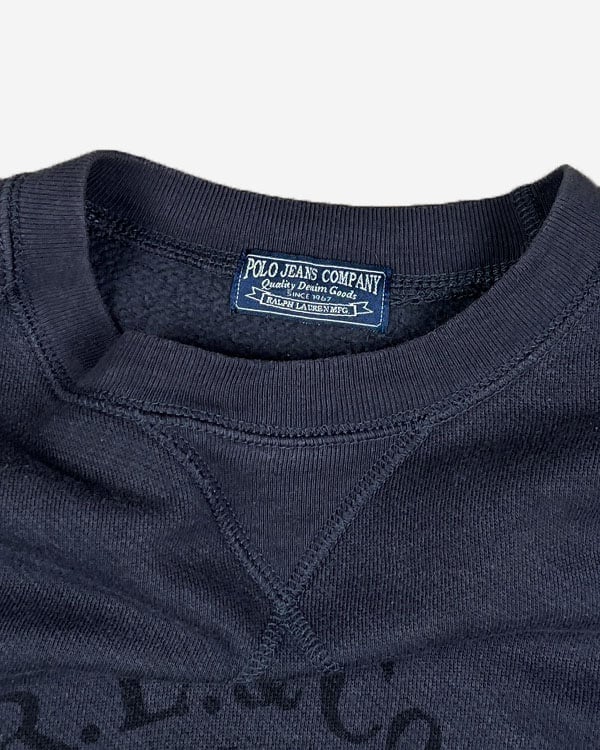 Vintage Polo Jeans Ralph Lauren Sweater grau – Bild 3