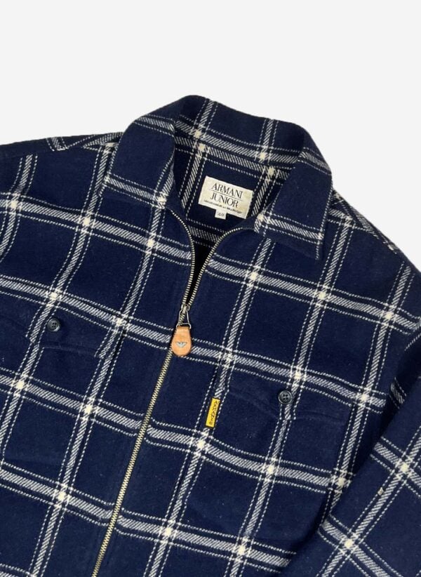Vintage 90s Armani Flanelljacke navy