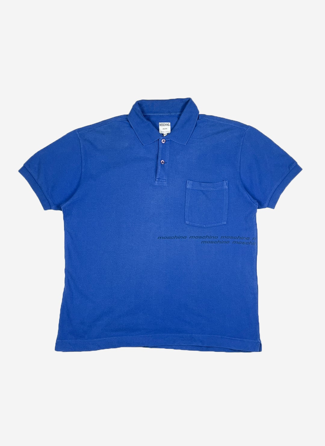 Vintage 90s Moschino Poloshirt blau