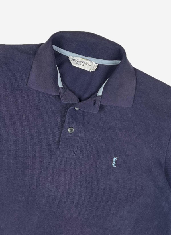 Vintage Yves Saint Laurent Poloshirt faded navy