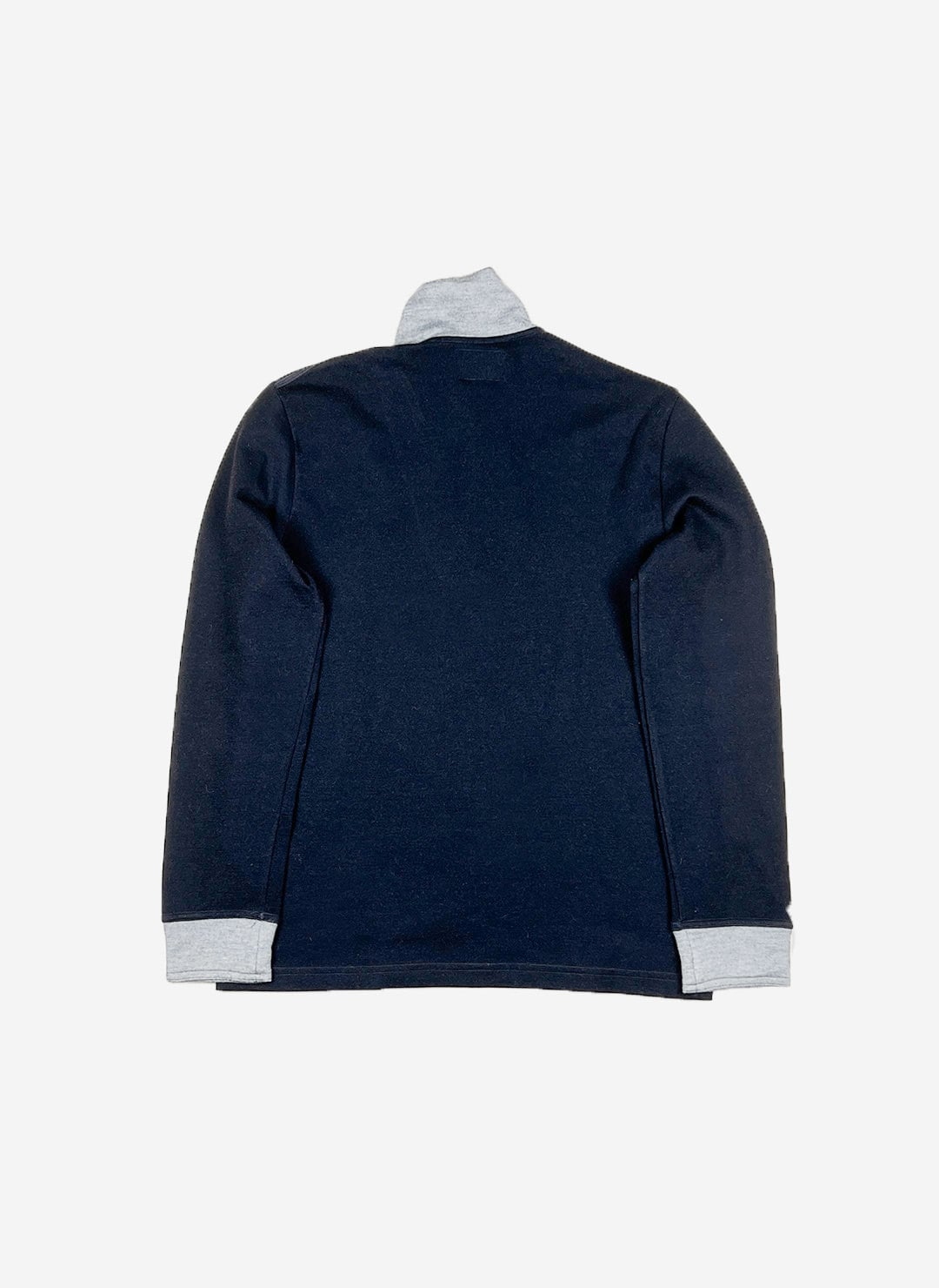 Vintage 90s Armani Jeans Strick Half-Zip navy – Bild 3