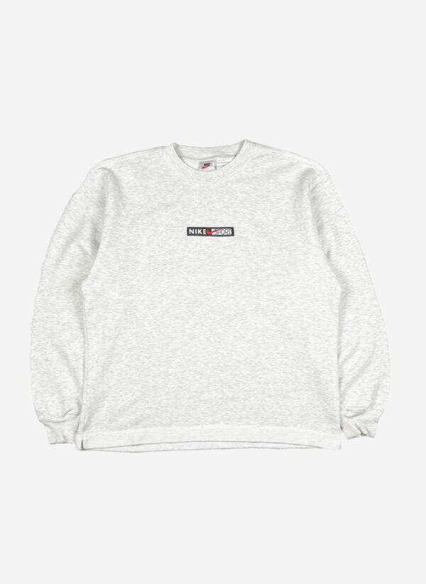 Vintage 90s Nike Sport Sweater hellgrau