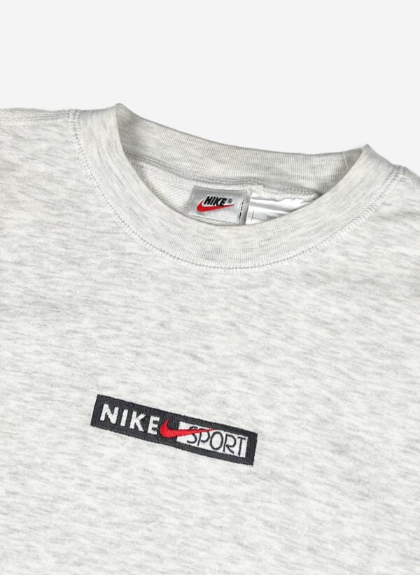 Vintage 90s Nike Sport Sweater hellgrau