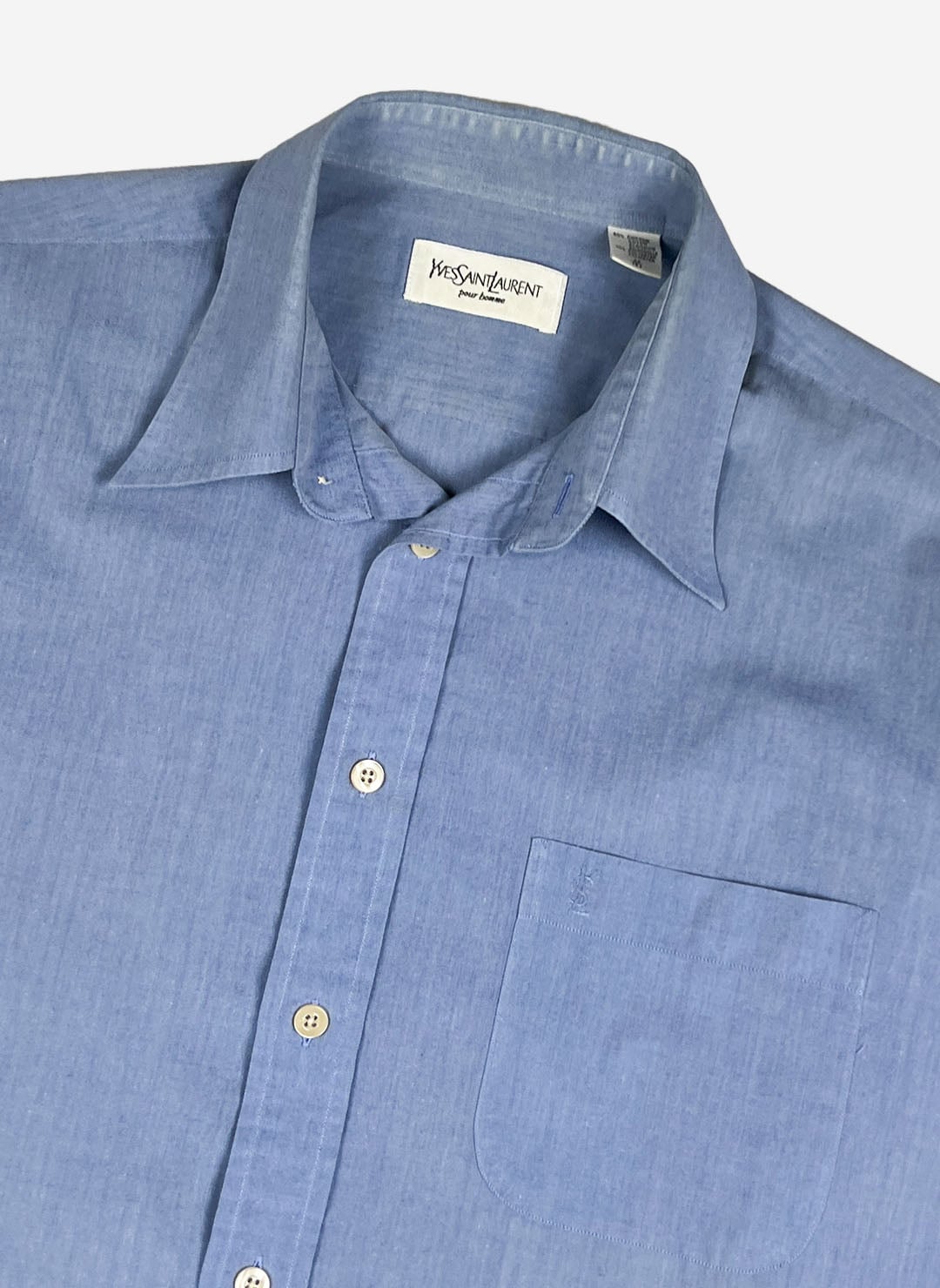 Vintage Yves Saint Laurent Hemd hellblau – Bild 2