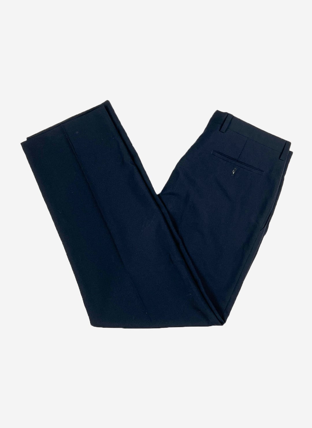 Vintage 80s Burberry wide-fit Anzughose navy