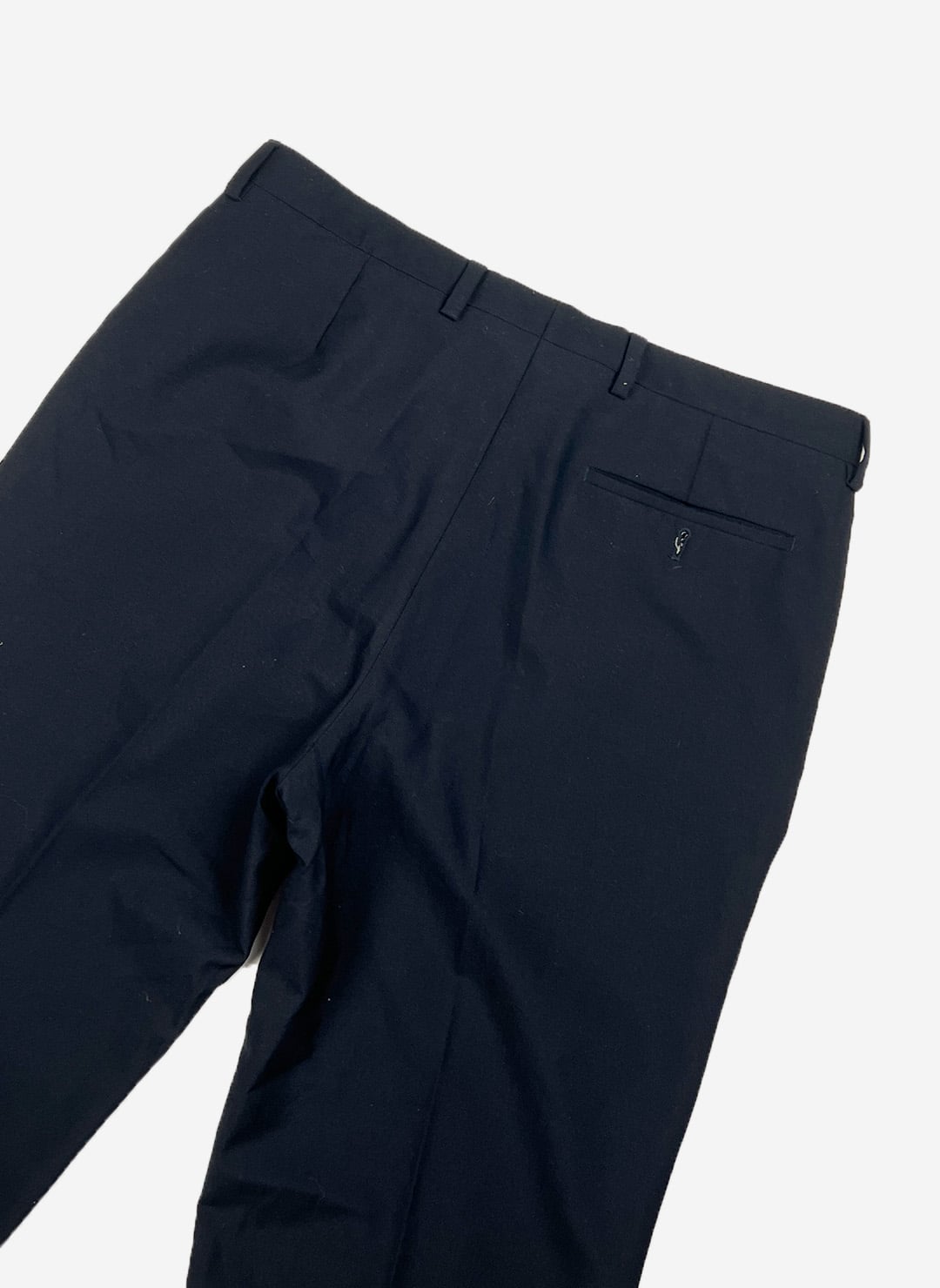 Vintage 80s Burberry wide-fit Anzughose navy – Bild 3