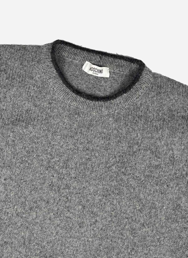 Vintage 90s Moschino Strickpullover grau