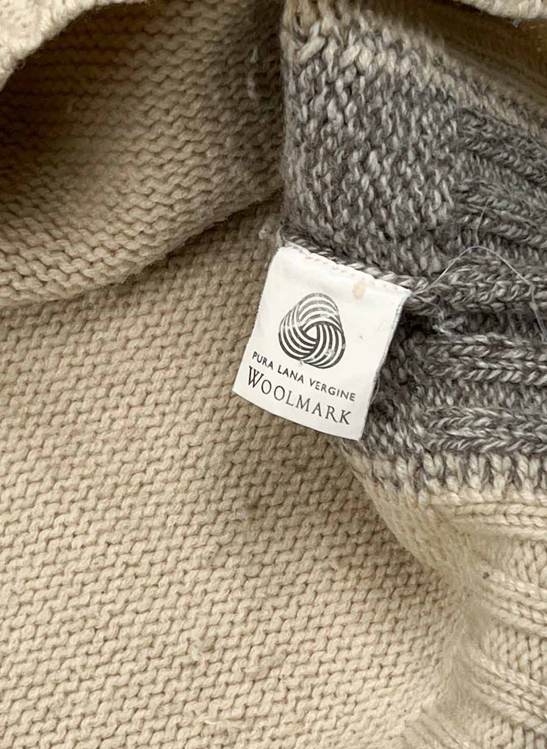 Vintage Napapijri Half-Zip Strickpullover beige – Bild 4