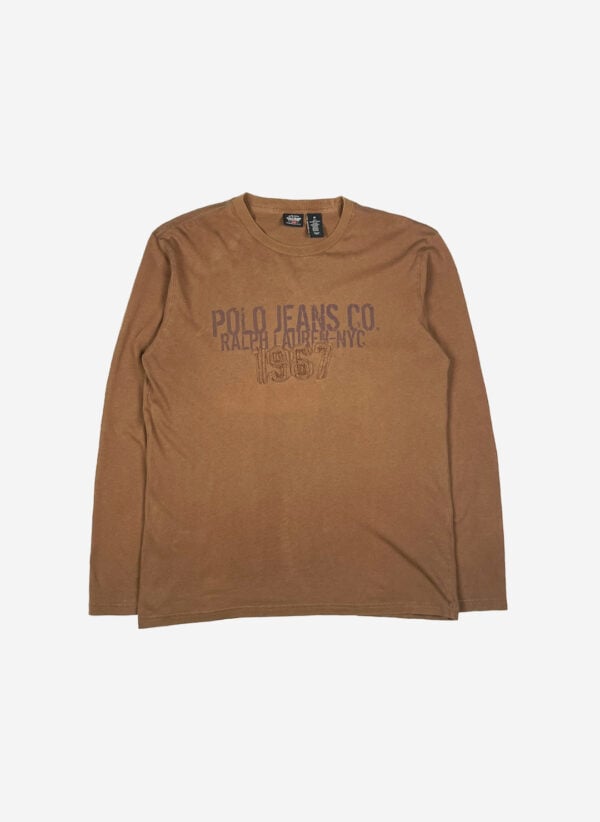 Vintage Y2K Polo Jeans Ralph Lauren Longsleeve braun