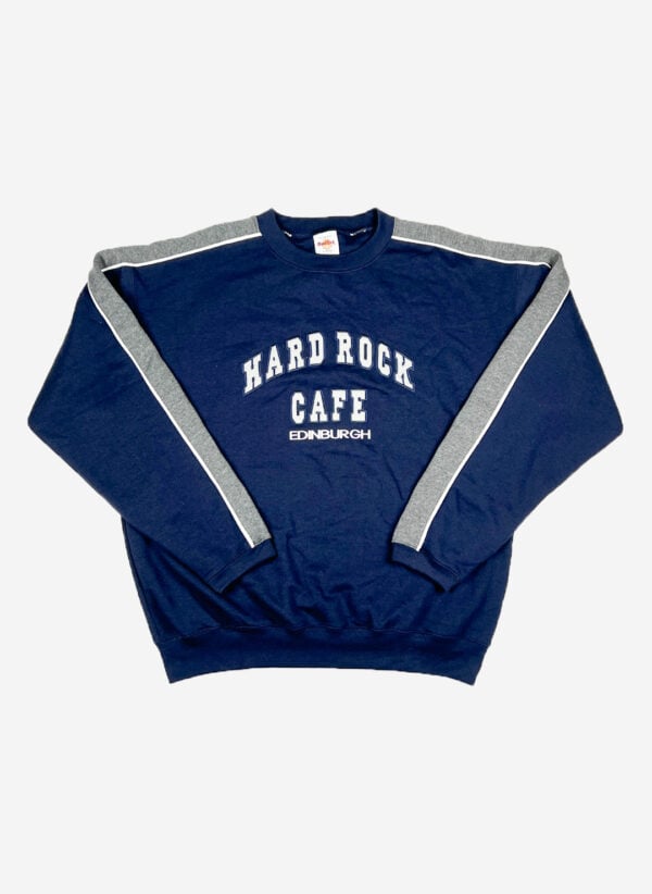 Vintage 90s Hard Rock Cafe' Edinburgh Sweater navy