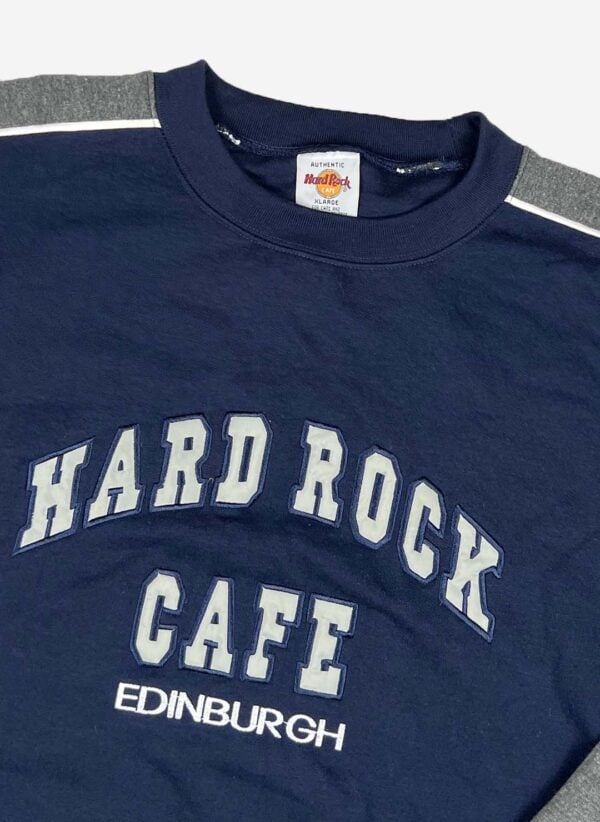 Vintage 90s Hard Rock Cafe' Edinburgh Sweater navy