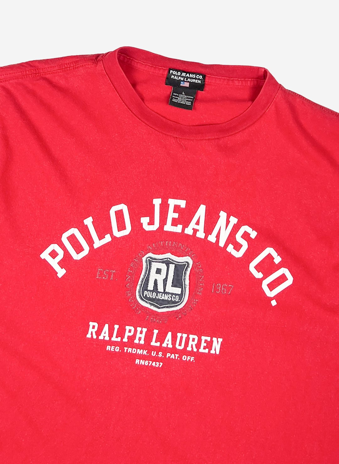 Vintage Y2K Polo Jeans Ralph Lauren T-Shirt rot – Bild 2