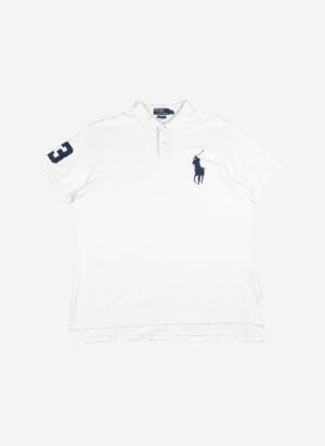 Vintage Polo Ralph Lauren Big Pony Poloshirt weiß