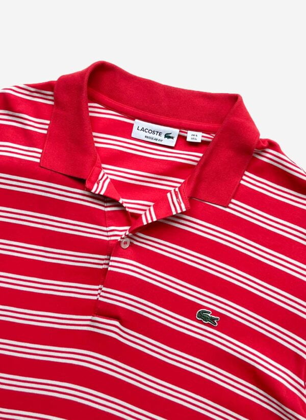 Lacoste Poloshirt rot gestreift
