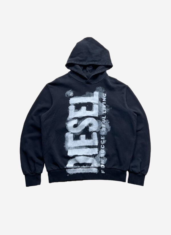 Diesel Printed Hoodie schwarz