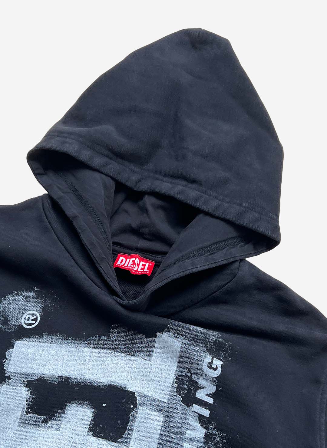 Diesel Printed Hoodie schwarz – Bild 2