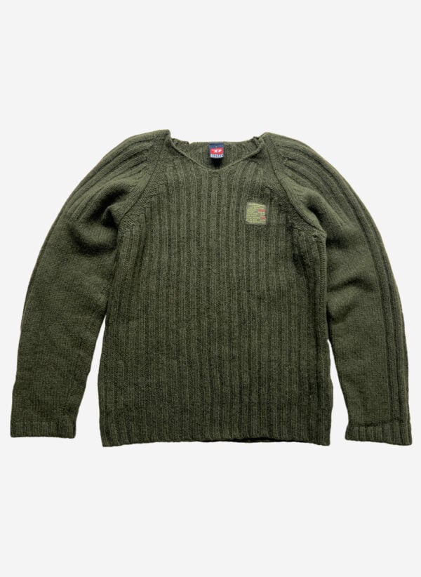 Vintage Diesel Wollpullover oliv