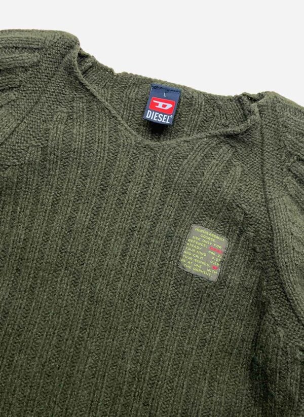 Vintage Diesel Wollpullover oliv