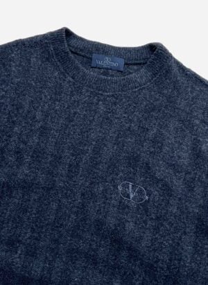 Vintage Valentino Strickpullover grau