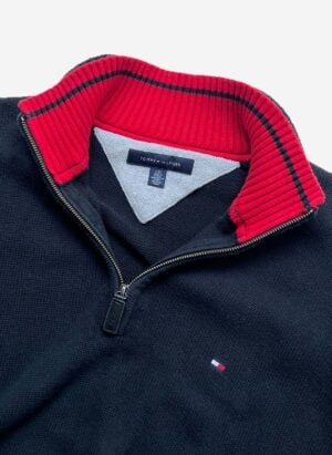 Tommy Hilfiger Strick Half-Zip schwarz
