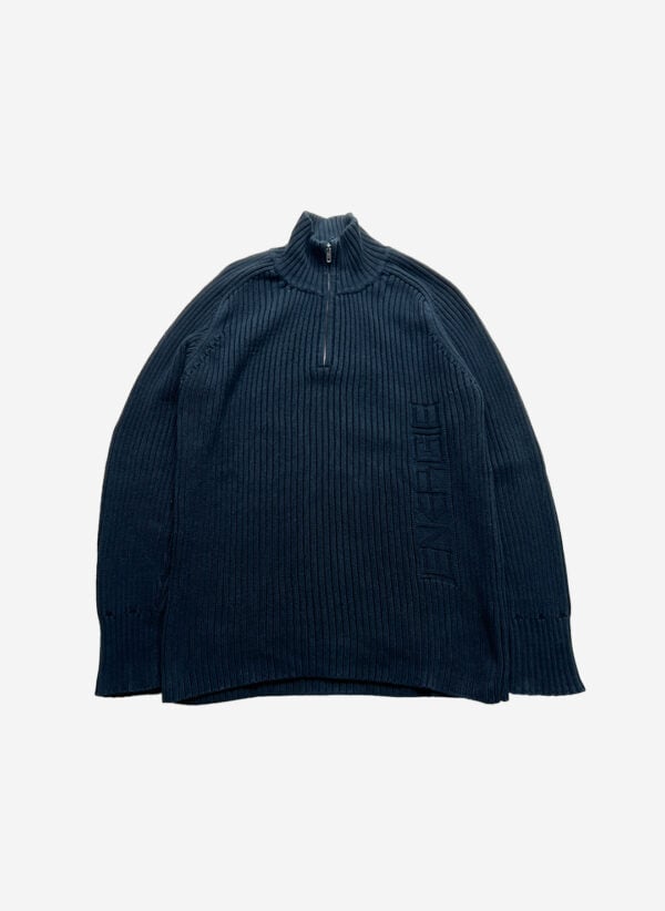 Vintage Y2K Energie Strick Half-Zip
