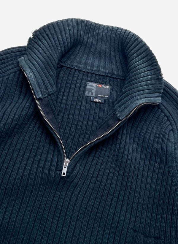 Vintage Y2K Energie Strick Half-Zip