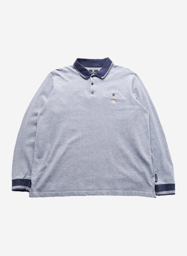 Guinness Polo Longsleeve grau meliert