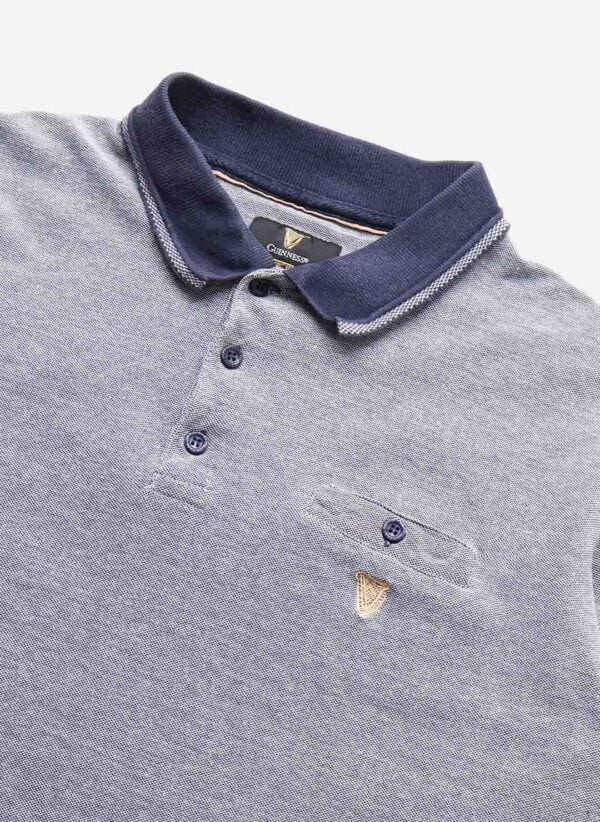 Guinness Polo Longsleeve grau meliert