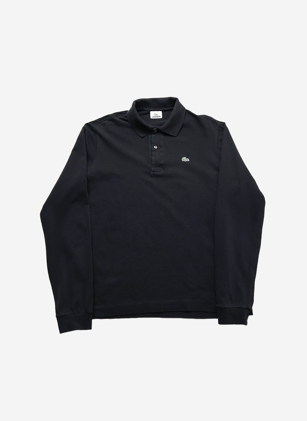 Vintage Lacoste Longsleeve Poloshirt schwarz