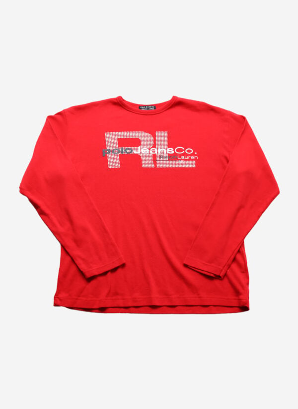 Vintage Y2K Polo Jeans Ralph Lauren Longsleeve rot