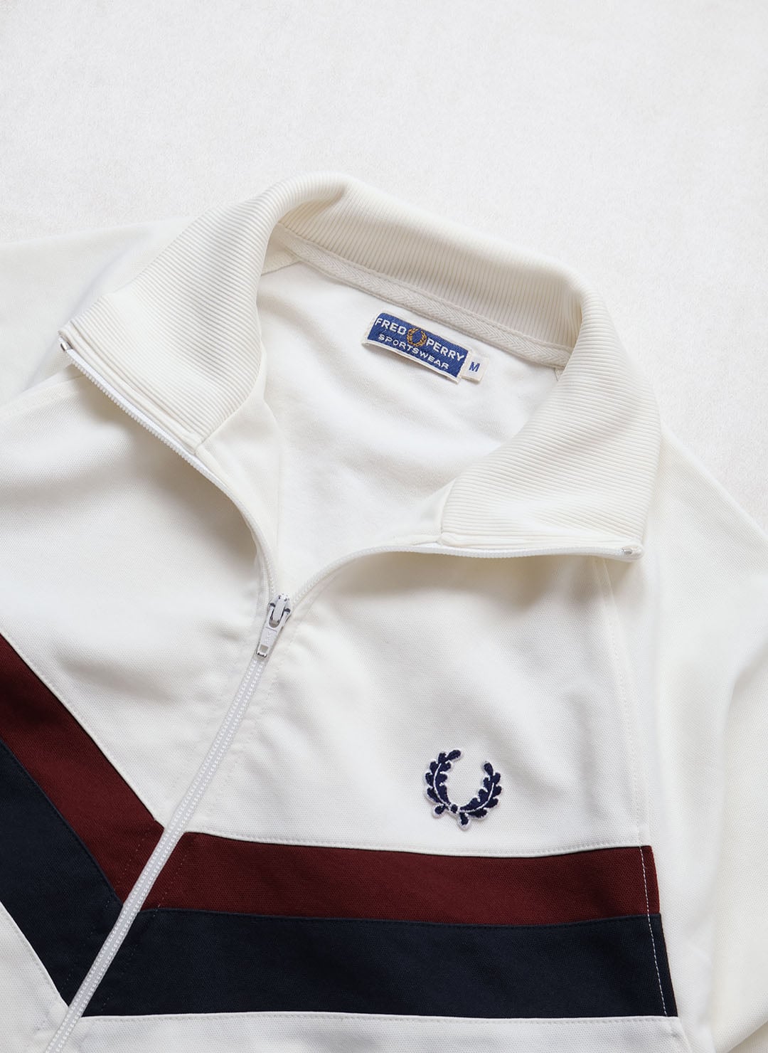 Fred Perry Retro Trainingsjacke weiß – Bild 2