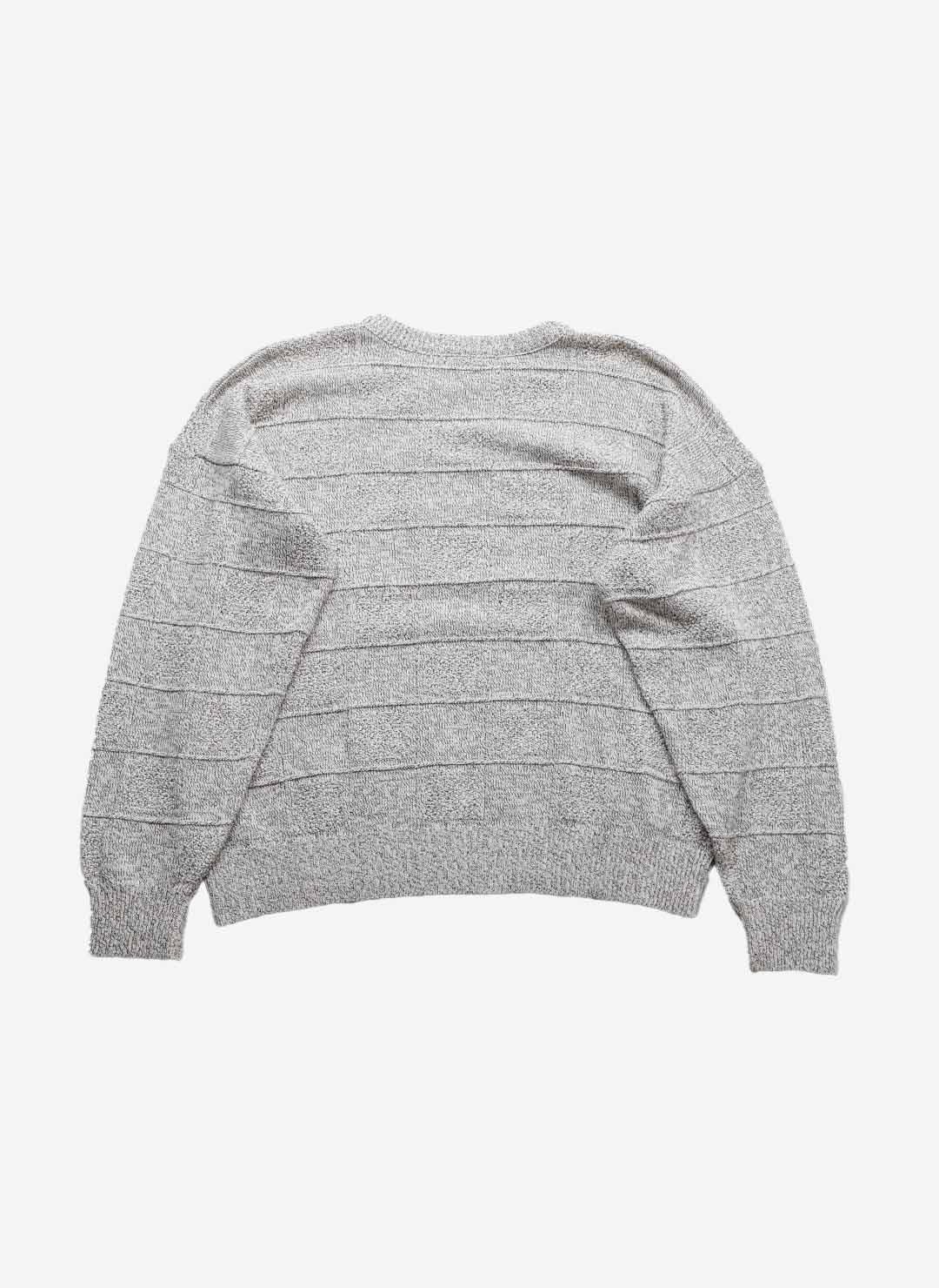 Vintage 90s Chemise Lacoste Strickpullover hellgrau – Bild 3