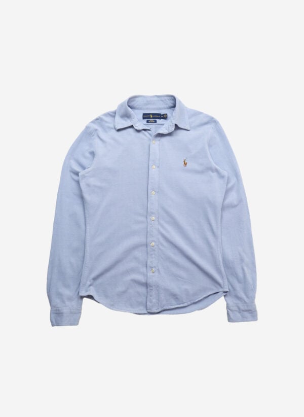 Ralph Lauren "Knit Oxford" Damen Hemd hellblau