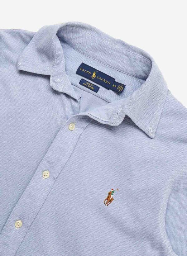 Ralph Lauren "Knit Oxford" Damen Hemd hellblau