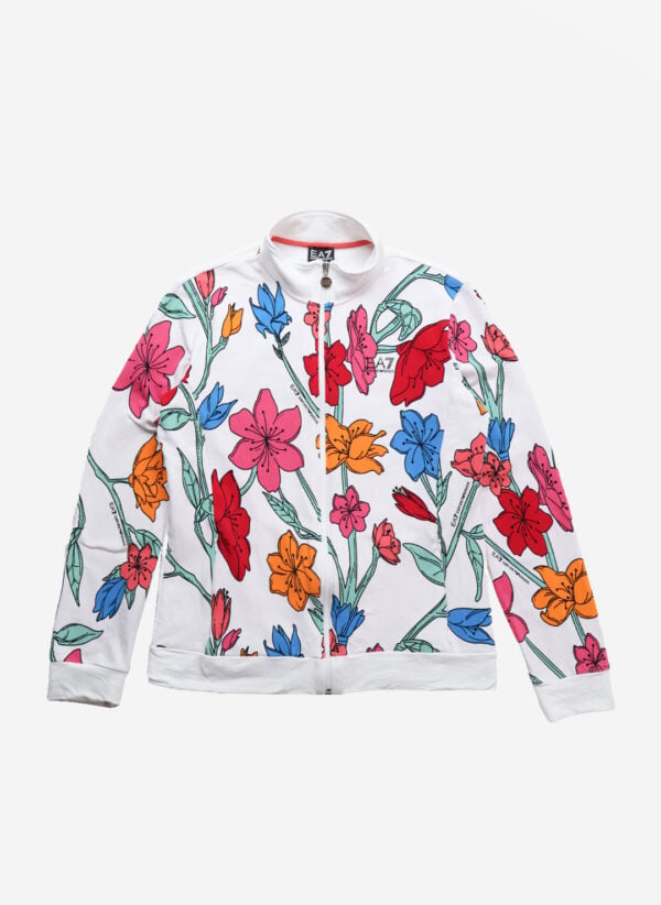 Emporio Armani Damen Zip-Up Sweater Flowers