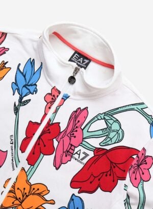 Emporio Armani Damen Zip-Up Sweater Flowers