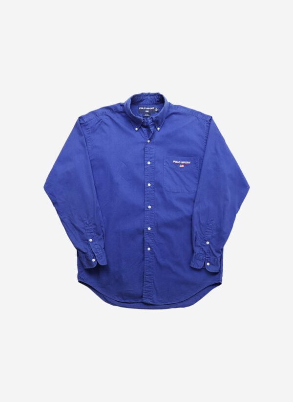 Vintage 90s Polo Sport Ralph Lauren Hemd blau
