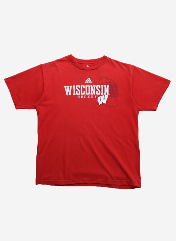 Adidas Wisconsin Hockey T-Shirt rot